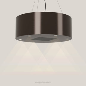 Wave 2605.603 BASE eilandafzuigkap Ø 90 cm in Anodic Brown, met verlichting aan