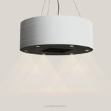 Wave 2605 BASE eilandafzuigkap Ø 90 cm in RVS, met verlichting aan