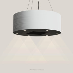 Wave 2605 BASE eilandafzuigkap Ø 90 cm in RVS, met verlichting aan