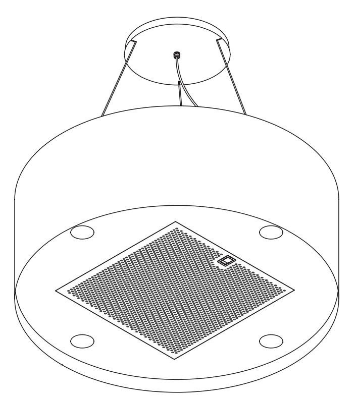 Wave 2605.301 BASE extractor lamp 85 cm - RAL 9016 matt (white) - internal motor - LED