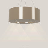Wave 2620.601 CIRCO eilandafzuigkap Ø 90 cm in Satin Bronze, met verlichting aan