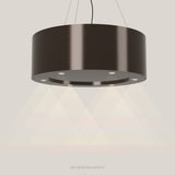Wave 2620.603 CIRCO eilandafzuigkap Ø 90 cm in Anodic Brown, met verlichting aan
