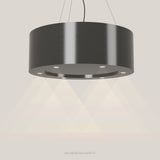 Wave 2620.604 CIRCO eilandafzuigkap Ø 90 cm in Smoked Silver, met verlichting aan