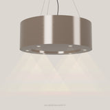 Wave 2620.605 CIRCO eilandafzuigkap Ø 90 cm in Champagne Gold, met verlichting aan