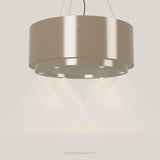 Wave 2630.601 CIRCO X eilandafzuigkap Ø 90 cm in Satin Bronze, met verlichting aan