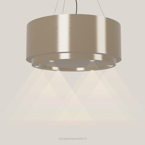 Wave 2630.601 CIRCO X eilandafzuigkap Ø 90 cm in Satin Bronze, met verlichting aan