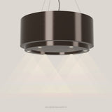 Wave 2630.603 CIRCO X eilandafzuigkap Ø 90 cm in Anodic Brown, met verlichting aan