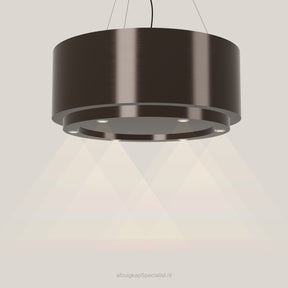 Wave 2630.603 CIRCO X eilandafzuigkap Ø 90 cm in Anodic Brown, met verlichting aan