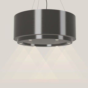 Wave 2630.604 CIRCO X eilandafzuigkap Ø 90 cm in Smoked Silver, met verlichting aan