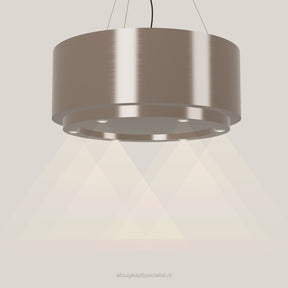 Wave 2630.605 CIRCO X eilandafzuigkap Ø 90 cm in Champagne Gold, met verlichting aan