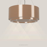 Wave 2630.606 CIRCO X eilandafzuigkap Ø 90 cm in Rose Copper, met verlichting aan