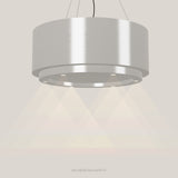 Wave 2630.607 CIRCO X eilandafzuigkap Ø 90 cm in Ivory Greige, met verlichting aan