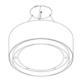 Wave 2630 CIRCO X 90 cm - technische tekening met LED-spots