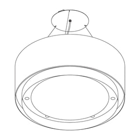 Wave 2630 CIRCO X 90 cm - technische tekening met LED-spots