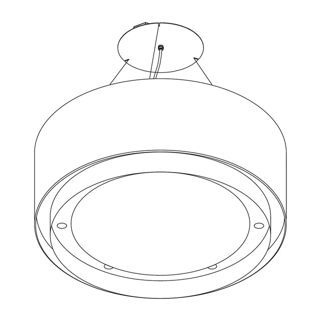 Wave 2630 CIRCO X 90 cm - technische tekening met LED-spots
