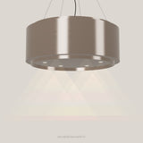 Wave 2640.605 GLOBAL eilandafzuigkap Ø 90 cm in Champagne Gold, met verlichting aan