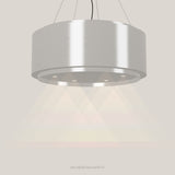 Wave 2640.607 GLOBAL eilandafzuigkap Ø 90 cm in Ivory Greige, met verlichting aan
