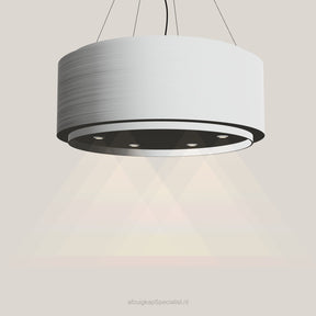 Wave 2640 GLOBAL eilandafzuigkap Ø 90 cm in RVS, met verlichting aan