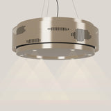 Wave 2680.601 CLOUD eilandafzuigkap Ø 100 cm in Satin Bronze, met verlichting aan