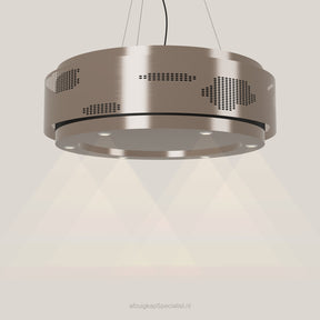 Wave 2680.605 CLOUD eilandafzuigkap Ø 100 cm in Champagne Gold, met verlichting aan