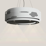 Wave 2680 CLOUD eilandafzuigkap Ø 100 cm in RVS, met verlichting aan