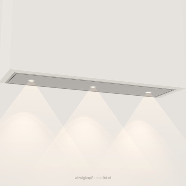 Wave 3663.602 STANDARD inbouwunit 120 x 30 cm in Pearl Grey, met verlichting aan