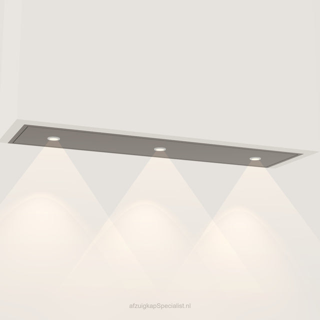 Wave 3663.603 STANDARD inbouwunit 120 x 30 cm in Anodic Brown, met verlichting aan