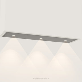 Wave 3663.604 STANDARD inbouwunit 120 x 30 cm in Smoked Silver, met verlichting aan
