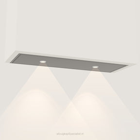 Wave 3663.604 STANDARD inbouwunit 90 x 30 cm in Smoked Silver, met verlichting aan