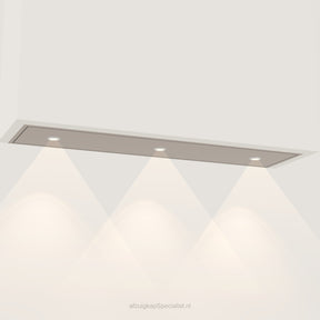 Wave 3663.605 STANDARD inbouwunit 120 x 30 cm in Champagne Gold, met verlichting aan