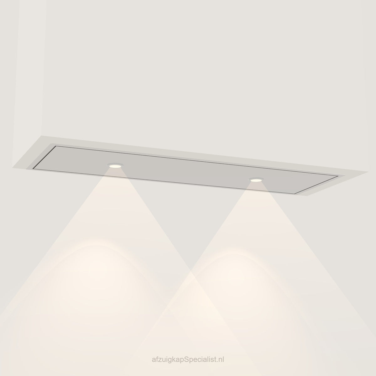 Wave 3663.607 STANDARD inbouwunit 90 x 30 cm in Ivory Greige, met verlichting aan