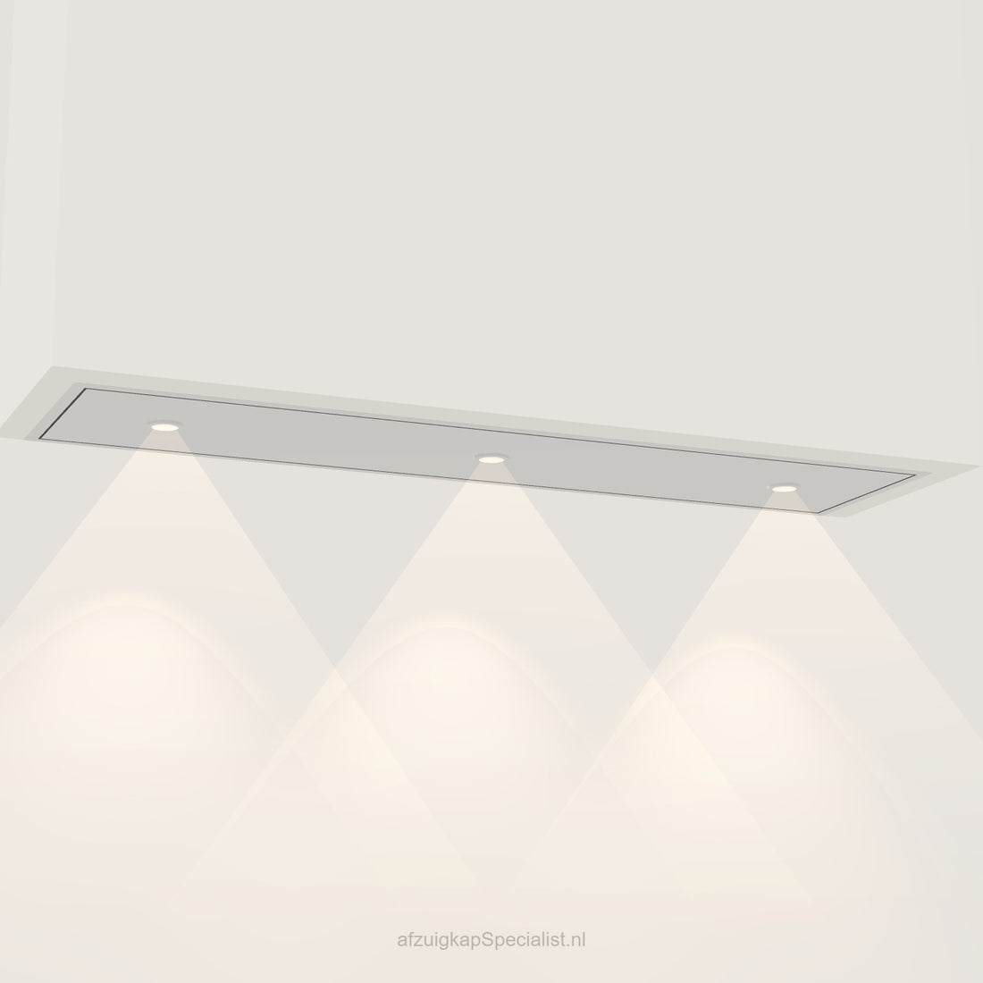 Wave 3663.101 STANDARD – inbouwunit 120 x 30 cm RVS, motorloos