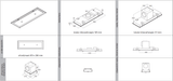 Maattekening van de Wave 3663 STANDARD inbouwunit 90 x 30 cm met aanzichten en afmetingen