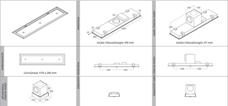 Wave 3663.402 STANDARD inbouwunit 120 x 30 cm - 1 kleur naar keuze - motorloos - LED - afzuigkapSpecialist.nl