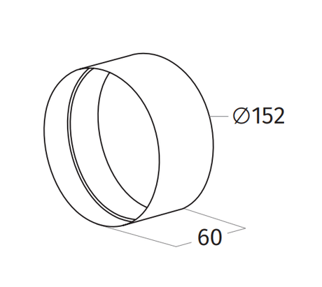 Wave 6000313 verbindingsmof ∅ 152 mm binnen - afzuigkapSpecialist.nl
