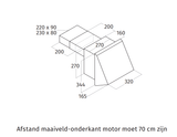 Externe spouwmuurmotor, aansluiting plat (850 m³/h)