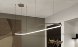 Wave 7391 OVAL LED hanglamp 180 cm in zwart (RAL 9005 mat), foto 6