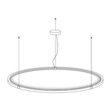 Wave 7395 CIRCLE hanglamp - technische tekening