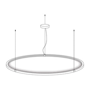 Wave 7395 CIRCLE hanglamp - technische tekening