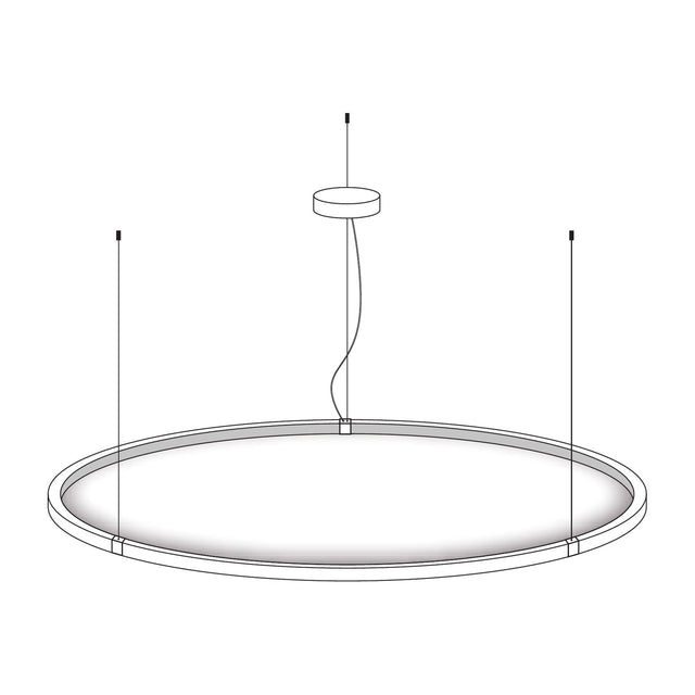Wave 7395 CIRCLE hanglamp - technische tekening