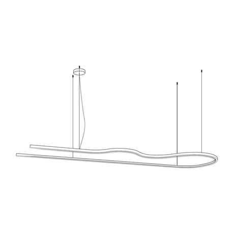 Wave 7543 HAIRPIN hanglamp - technische tekening