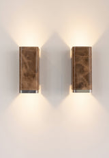 Twee Wave 7611 MOODS wandlampen met lederen bekleding