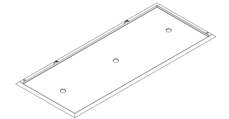 Wave 8230.402 ZERO plafondunit - 1200 x 500mm - motorloos - vlak inbouw - 1 kleur naar keuze - afzuigkapSpecialist.nl