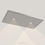 Wave 8231.602 EDGE plafondunit 90 x 50 cm in Pearl Grey, met verlichting aan