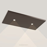Wave 8231.603 EDGE plafondunit 90 x 50 cm in Anodic Brown, met verlichting aan