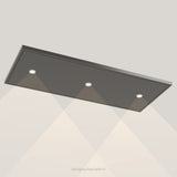Wave 8231.604 EDGE plafondunit 120 x 50 cm in Smoked Silver, met verlichting aan