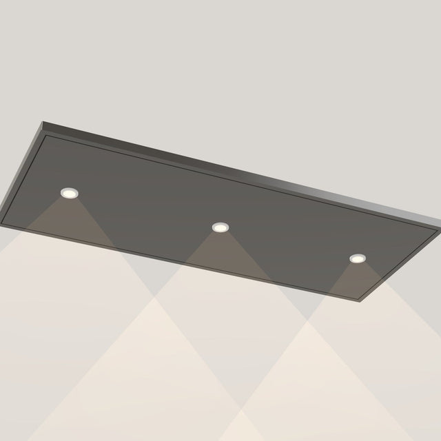 Wave 8231.604 EDGE plafondunit 120 x 50 cm in Smoked Silver, met verlichting aan