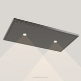 Wave 8231.604 EDGE plafondunit 90 x 50 cm in Smoked Silver, met verlichting aan