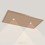 Wave 8231.606 EDGE plafondunit 90 x 50 cm in Rose Copper, met verlichting aan