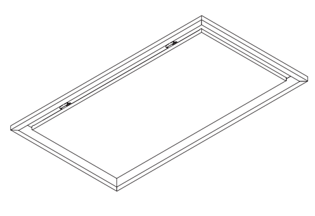 Wave 8310.401 PANEL - plafondunit 90x50 cm - 1 kleur naar keuze - motorloos - LED - afzuigkapSpecialist.nl